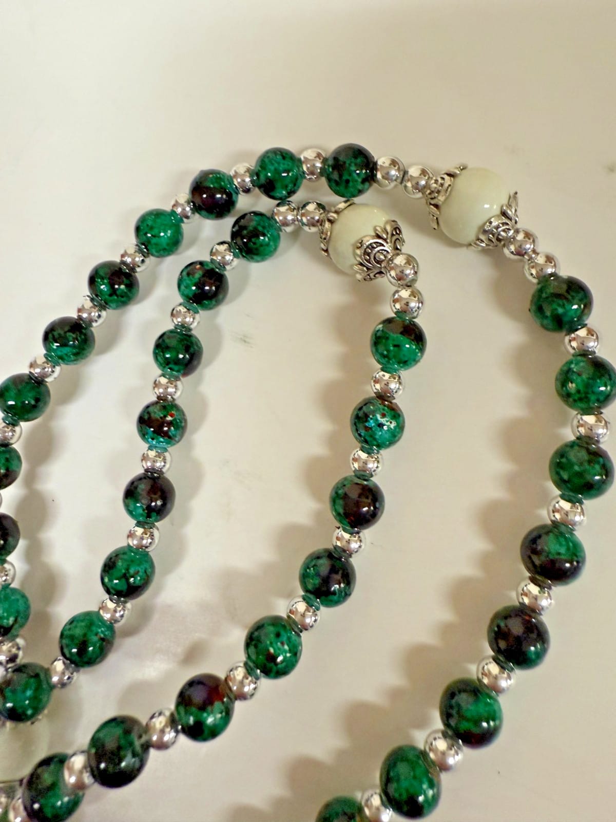 St Patrick Green Marbled Rosary,  New Gftshp-64 Journeys of Faith Collectibles:Religion & Spirituality:Christianity:Rosaries