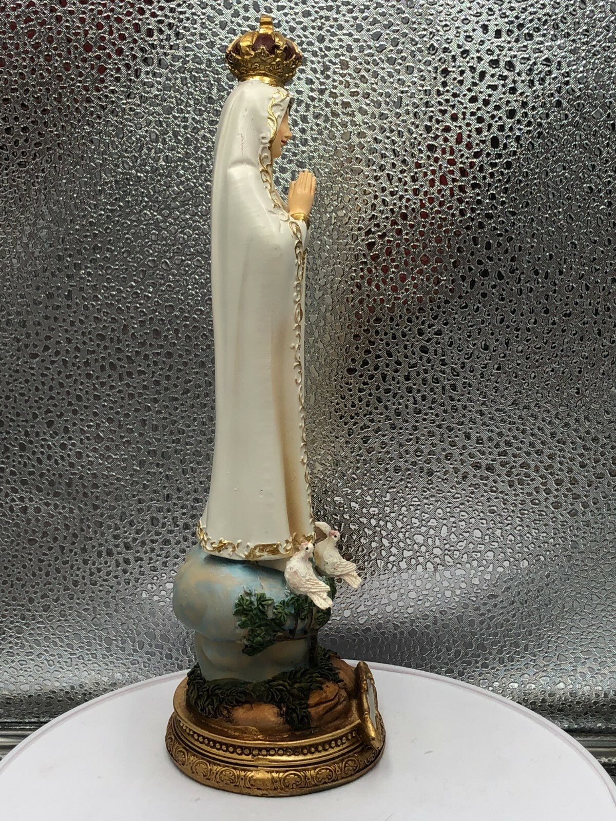 8-inch Our Lady of Fatima religious statue by Bob and Penny Lord, detailed Christian figure for collectibles and spiritual display