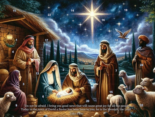 Children's Advent Calendar Holy Night Image, New #Gftshp-217
