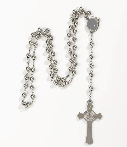 Saint Benedict .925 Silver Rosary,  New #Gftshp-155 - Journeys of Faith