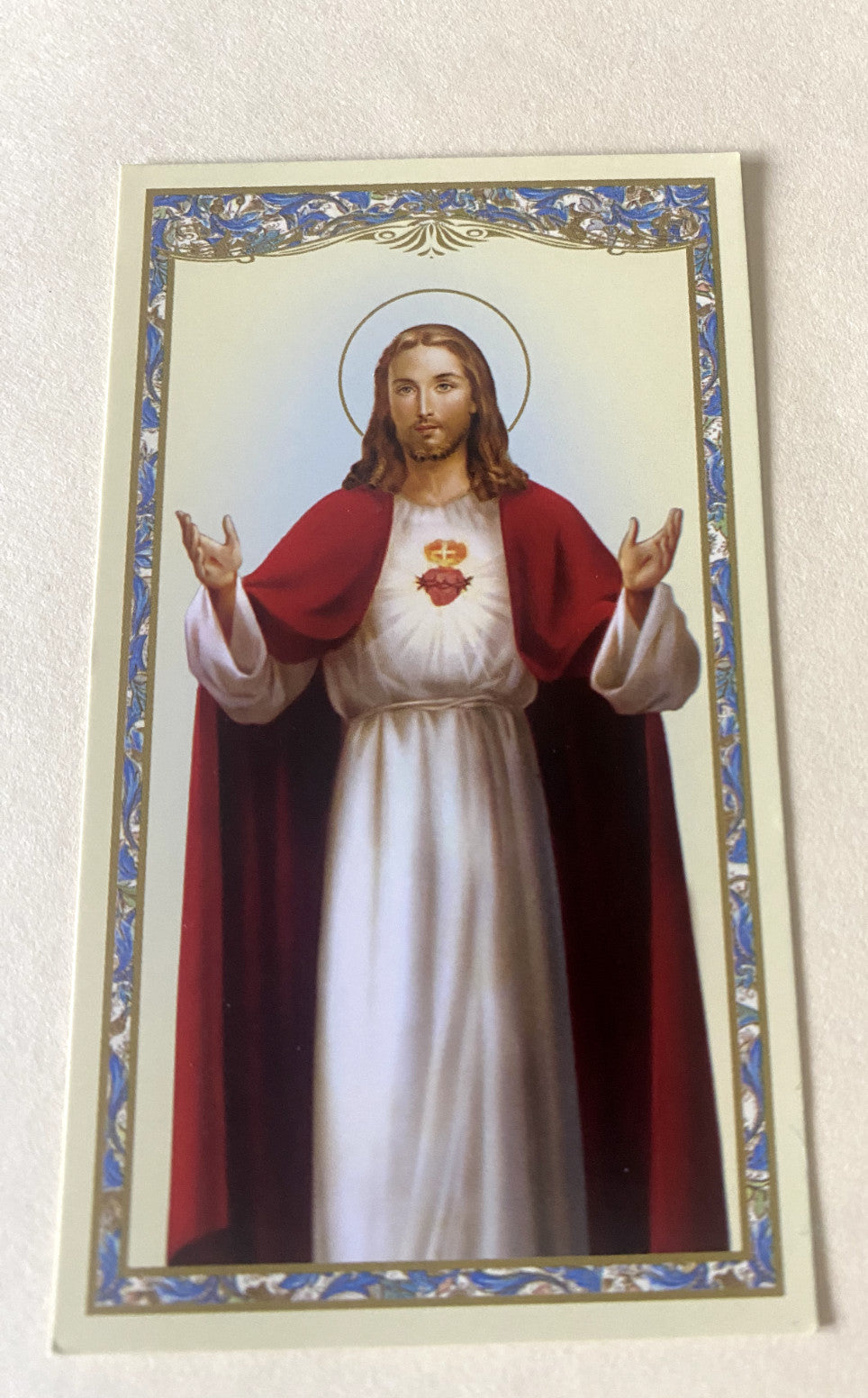 "Anima Christi prayer card by Bob and Penny Lord, featuring Christian Holy Card design with religious imagery and prayer text."