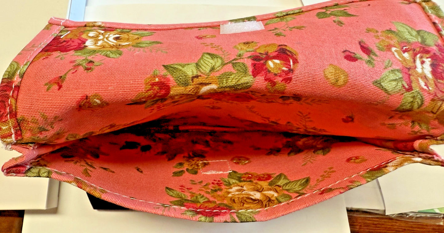 Coral Floral Chapel Veil Purse  New, #AB-273-R2 - Journeys of Faith
