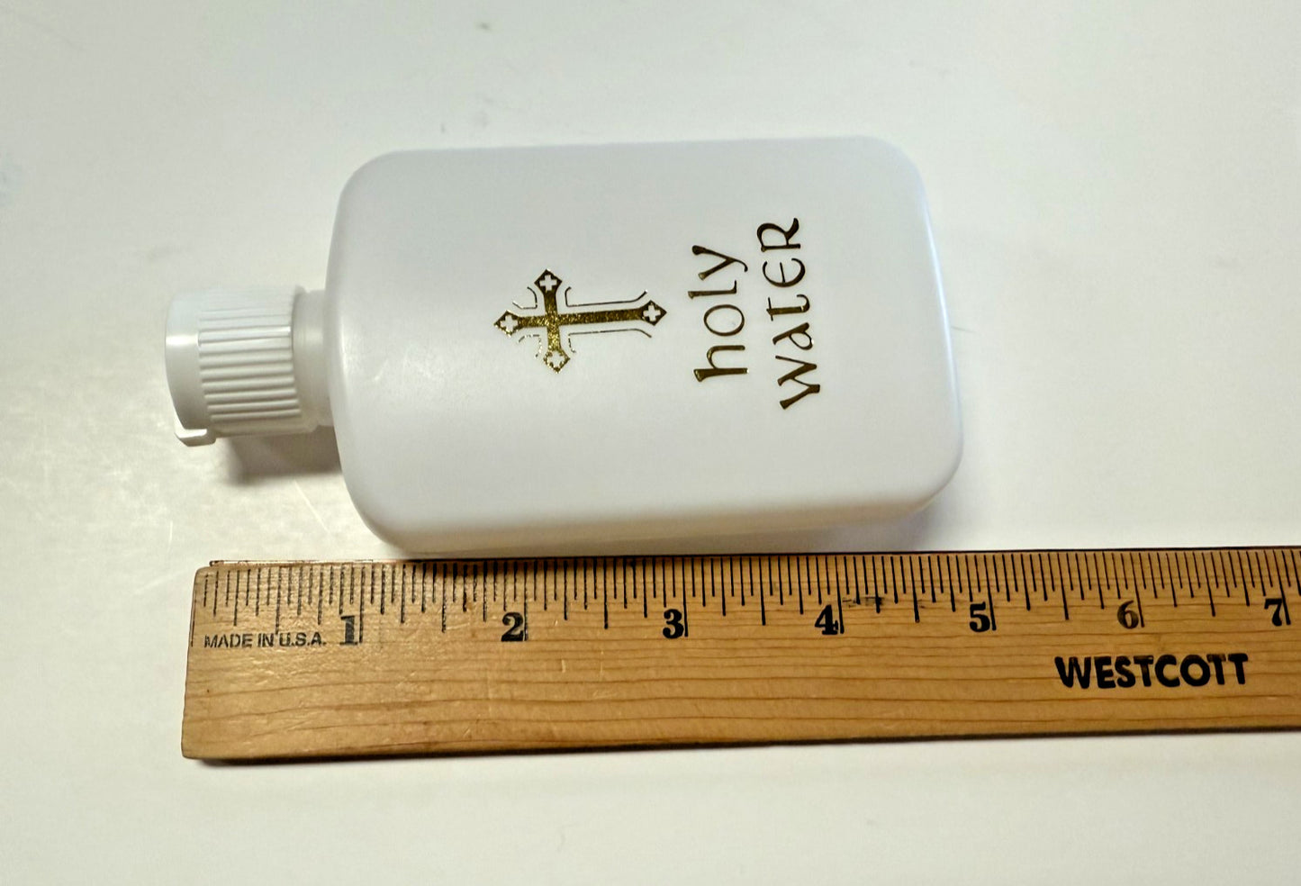 Holy Water Bottle With Flip Top- Screw On Cap, New #AB-240