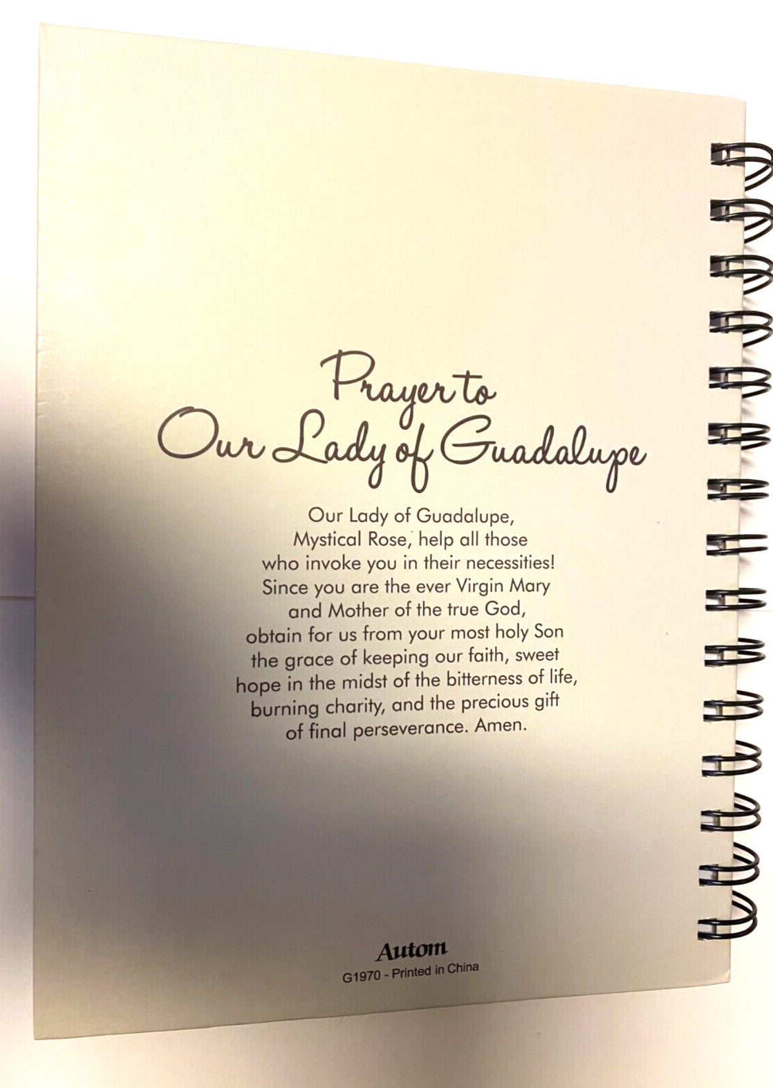 Hardcover Our Lady of Guadalupe journal featuring religious imagery, Christian collectibles by Bob and Penny Lord, suitable for spirituality.