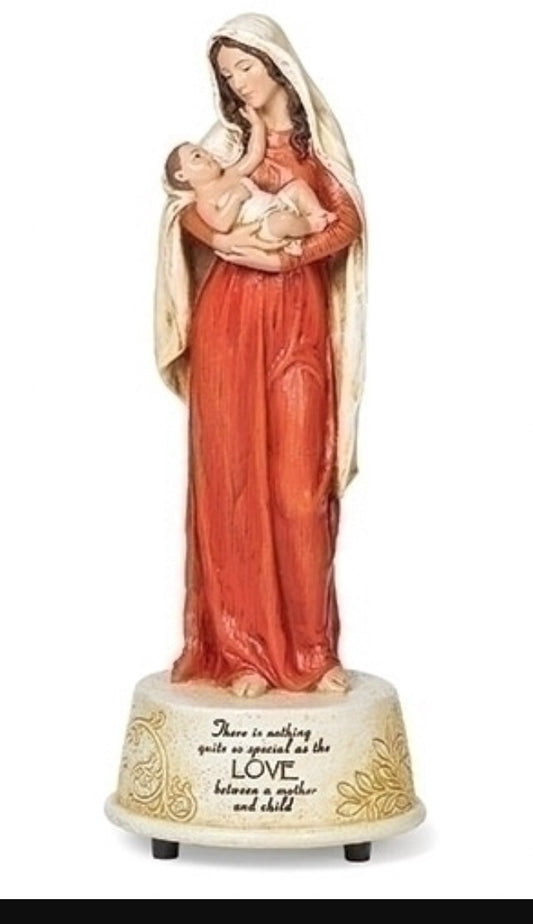 Bl Mother & Child /Titled "Child's Touch" 8.75" Musical Figurine, New #RM-029 - Journeys of Faith