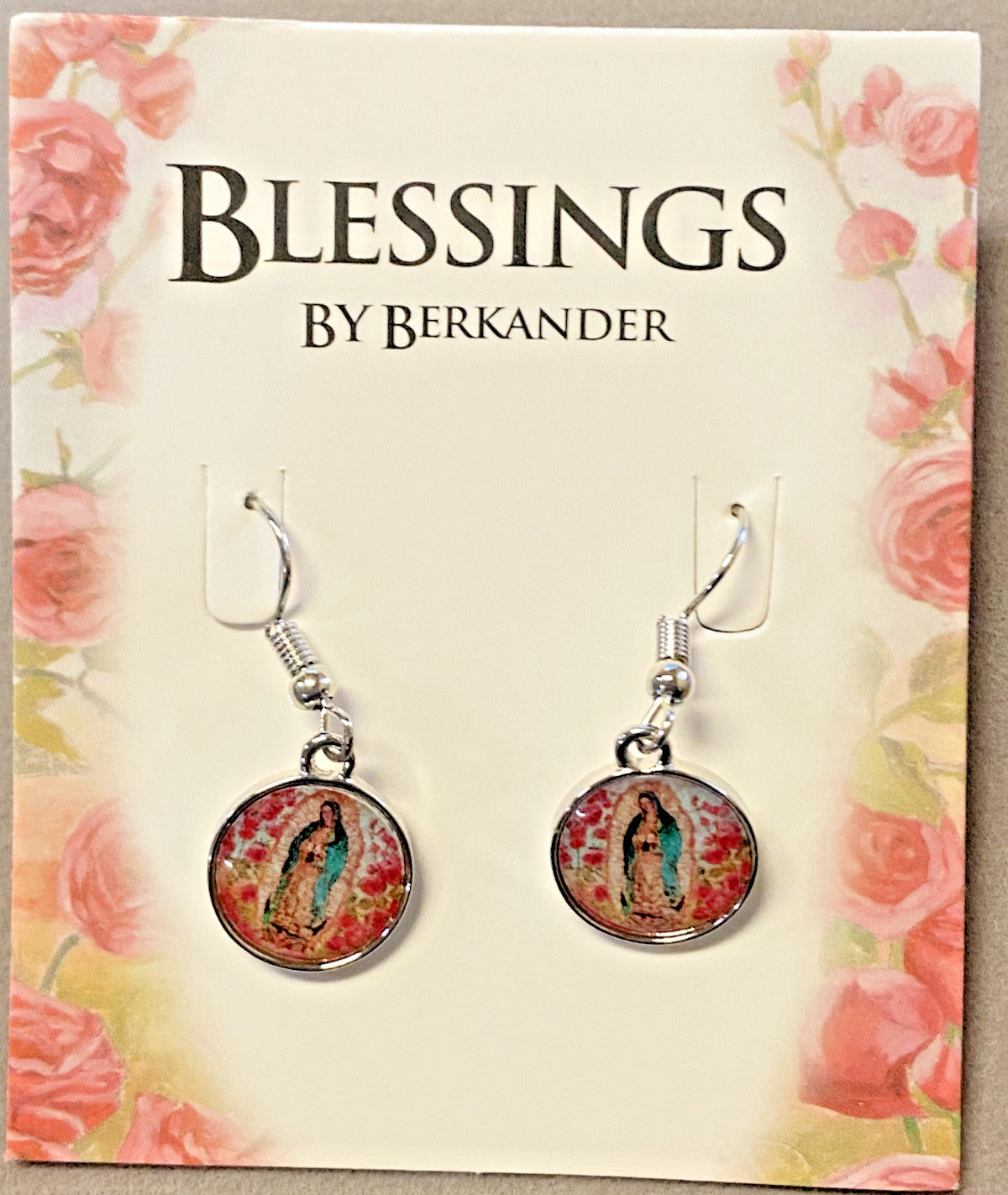 Our Lady of Guadalupe Dangle Earrings, New #AB-075 - Journeys of Faith