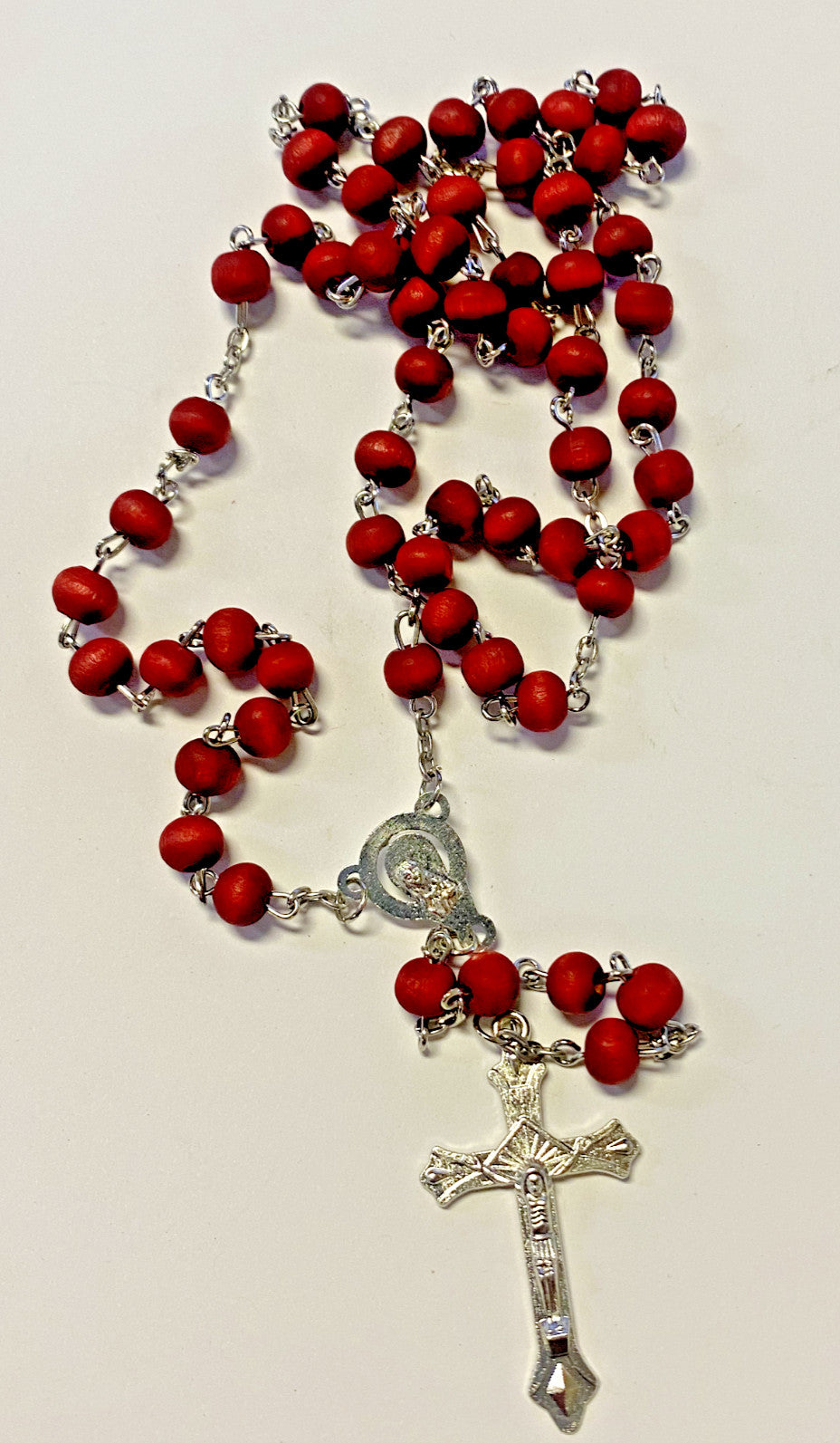 Lady of Guadalupe rose-scented rosary by Bob and Penny Lord, Christian religious collectible with detailed beads and religious medal.
