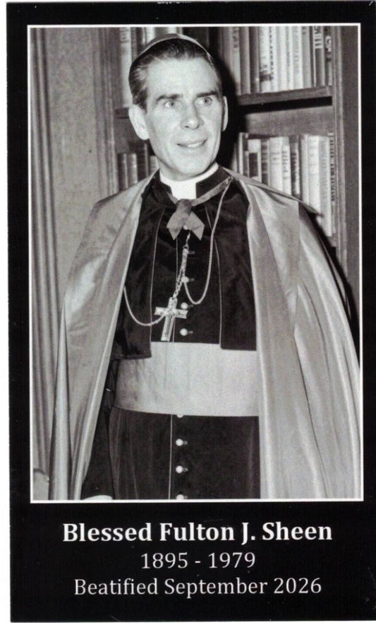 Blessed Fulton J Sheen Prayer Card, New #PC-45
