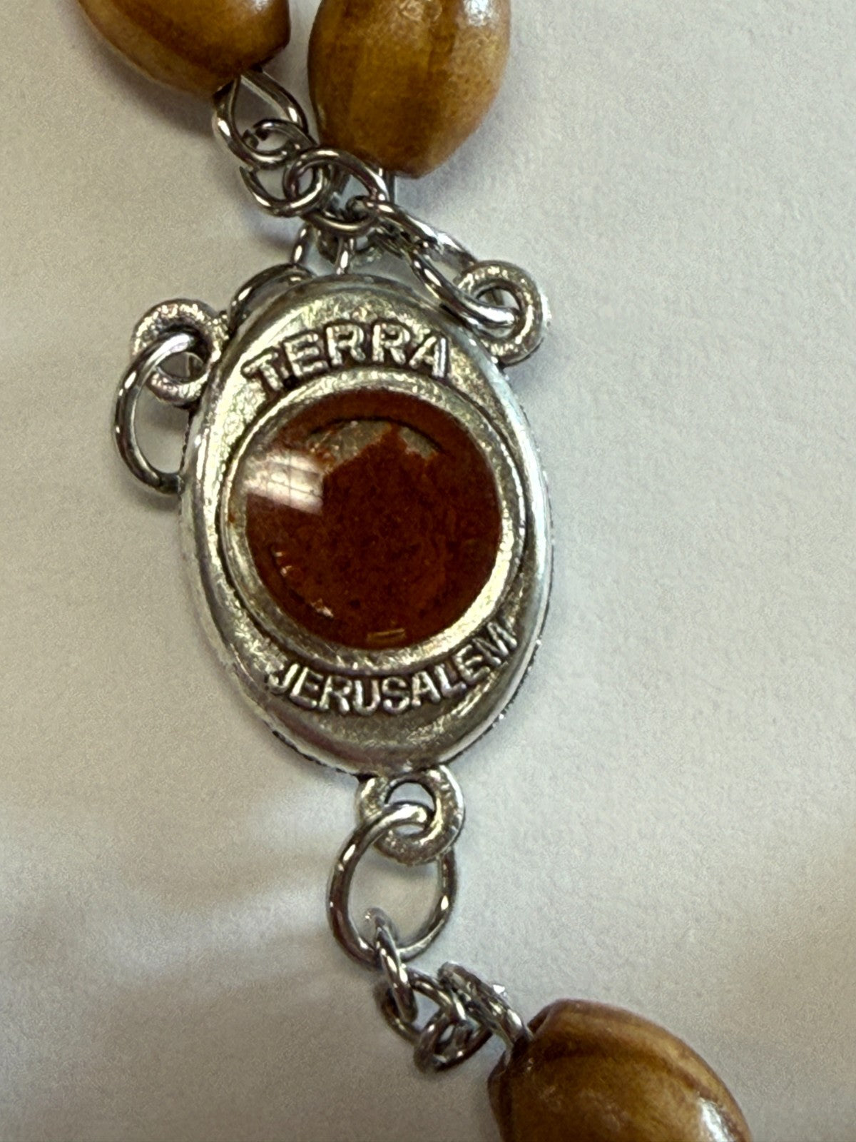 Olive Wood Rosary with Third Class Relic, Soil from Jerusalem, New #Hlylnd-02 - Journeys of Faith