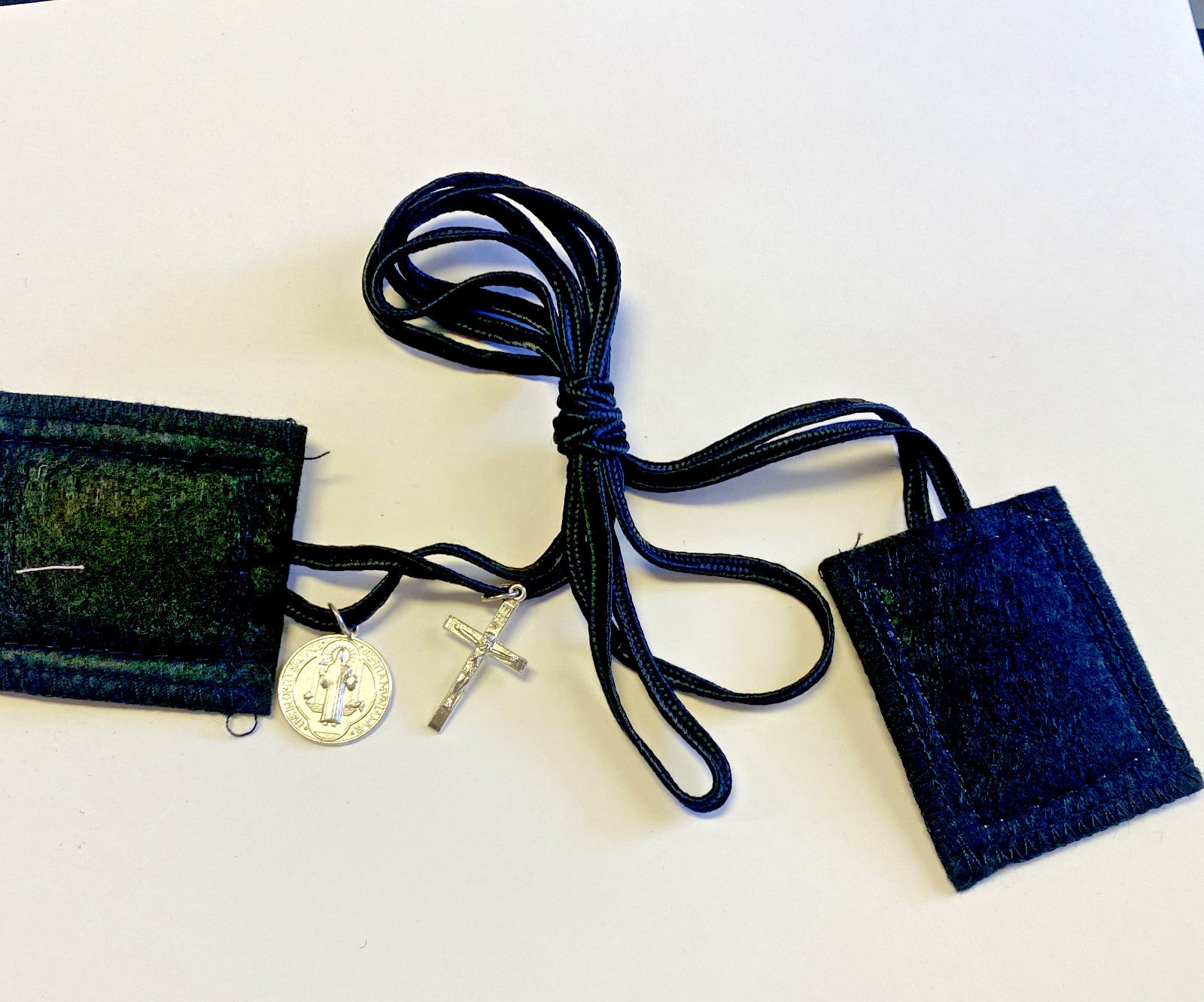 Seven Sorrow of Mary Brown Scapular with 2 charms, New #MD-043 - Journeys of Faith