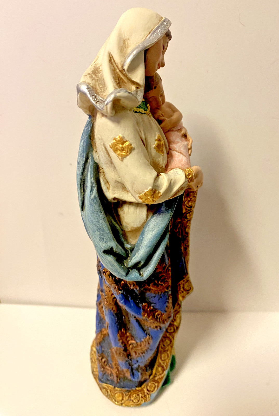 Adoring Blessed Mother & Child Jesus  7  1/8" Statue, New #AB-01