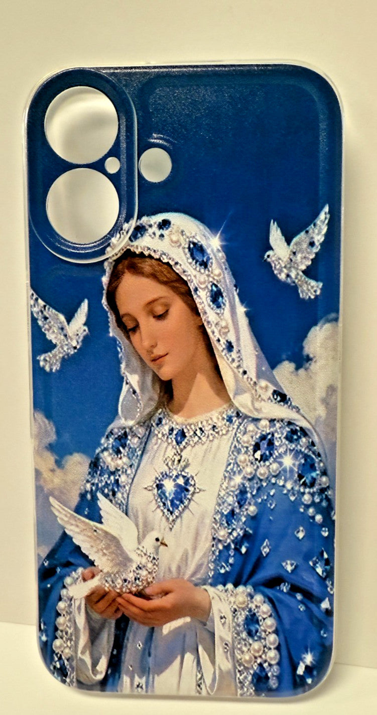 Blessed Mother Blue Cell Phone Case for IPhone 16, New #Gftshp-122 - Journeys of Faith
