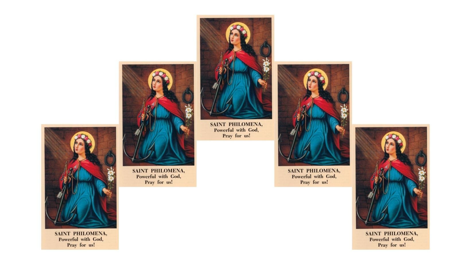 Saint Philomena Novena Prayer Card 5 Pack Journeys of Faith Collectibles:Religion & Spirituality:Christianity:Holy Cards