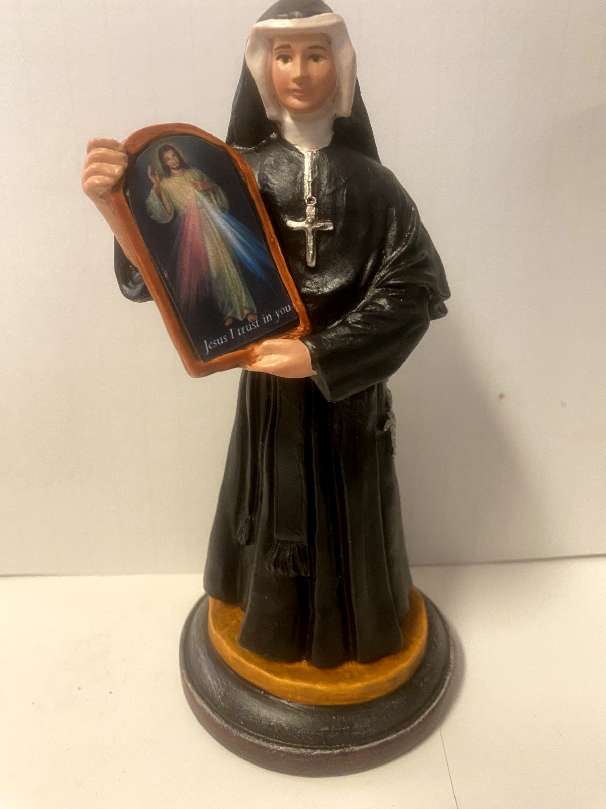 Saint Sister Faustina 7.5" Statue, New from Colombia #L001