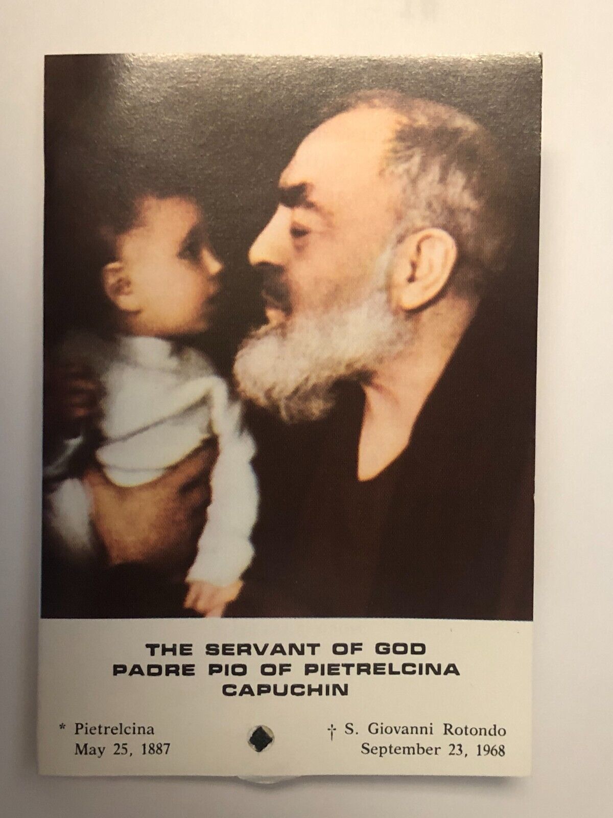 Padre Pio Prayer & Efficacious Novena Folder + 3rd Class Relic, New From Italy