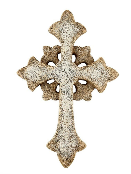 Fleur-De-Lis  Style 11.75" Wall Cross, New #AB-258-2 Bob and Penny Lord Journeys of Faith Collectibles:Religion & Spirituality:Christianity:Crucifixes & Crosses