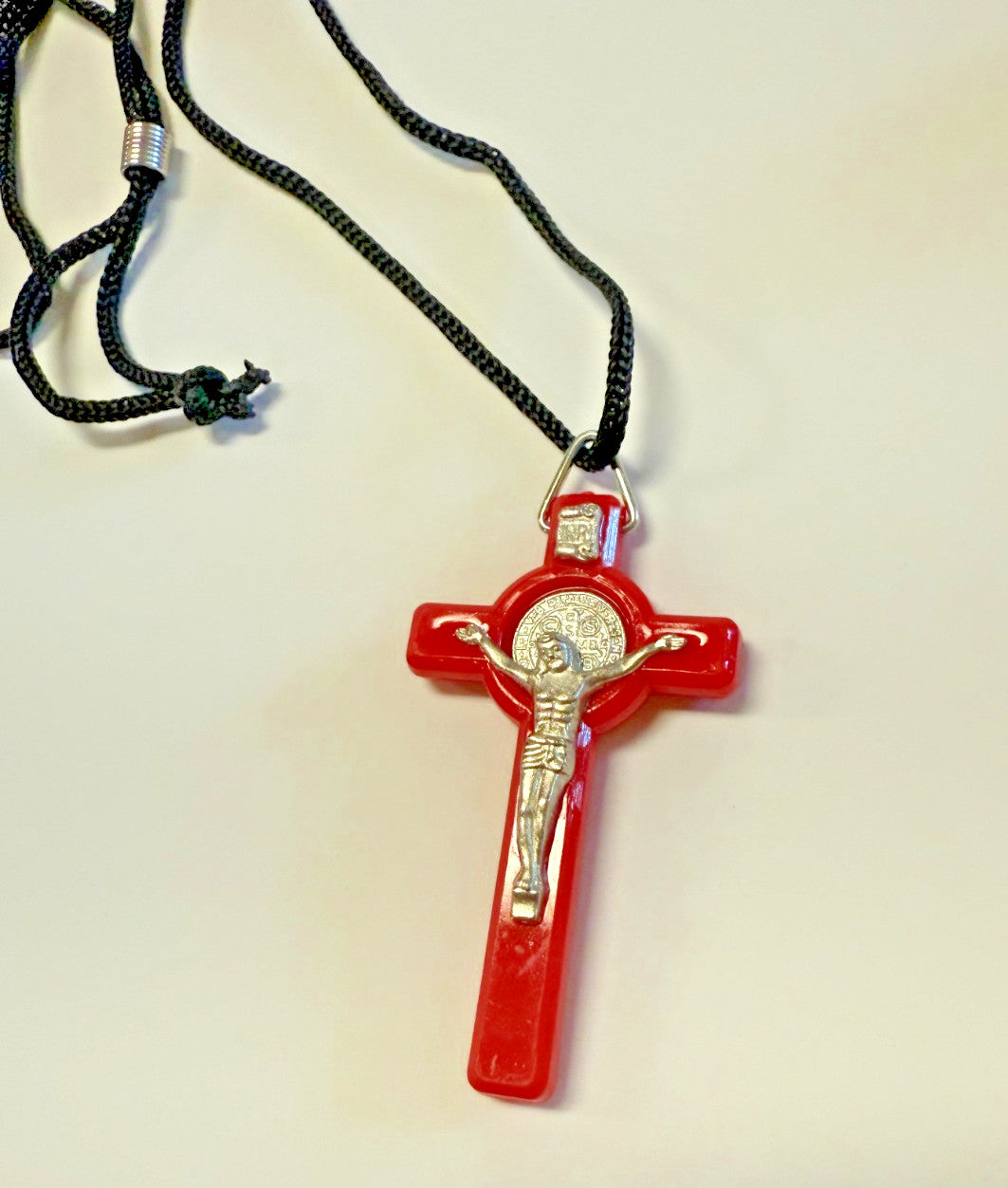 Saint Benedict Crucifix Pendant, Assorted Colors to choose from, New #MD-042 - Journeys of Faith