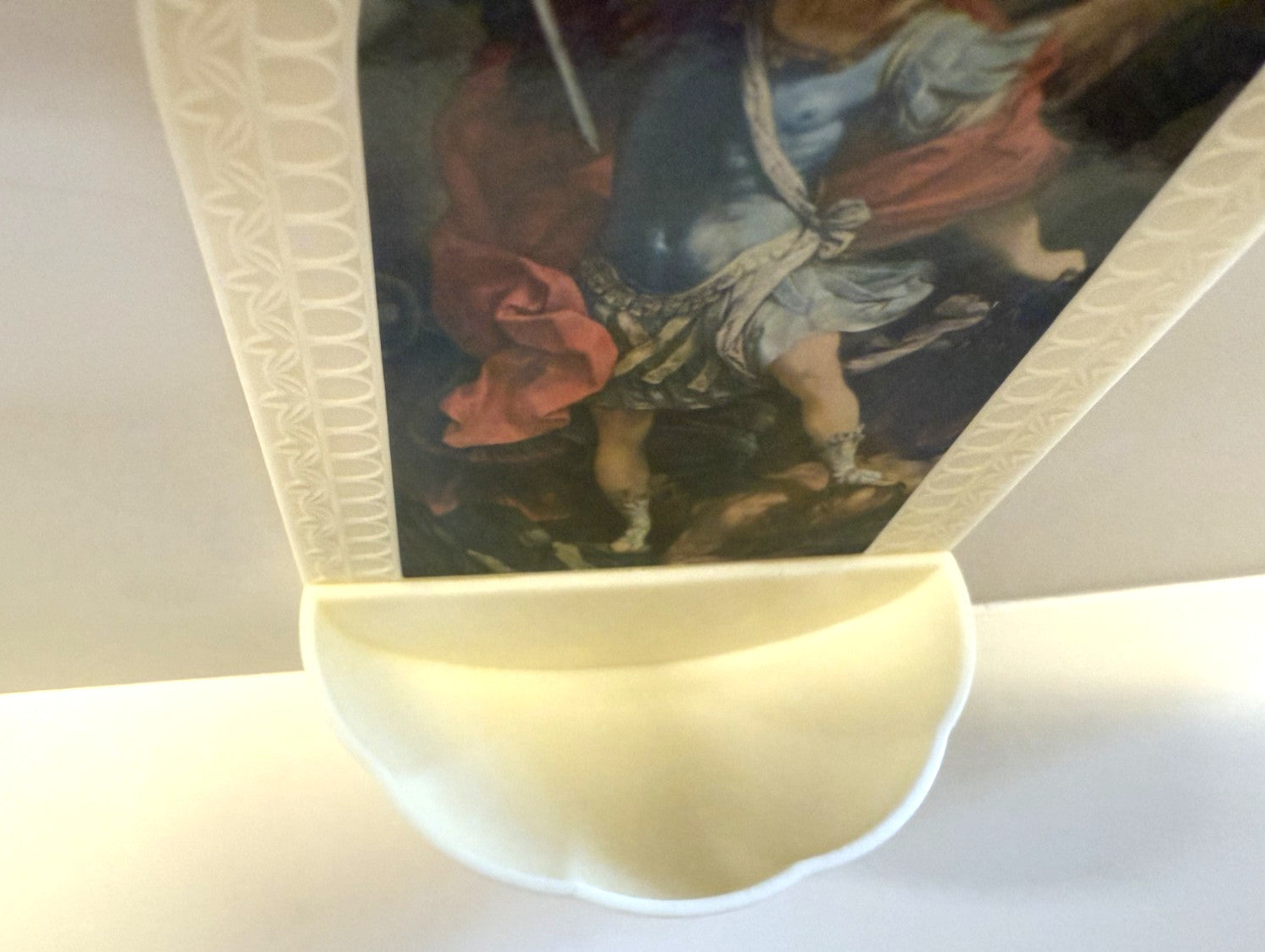 Saint Michael the Archangel  5.25" Holy Water Font, New #AB-337-R2 - Journeys of Faith