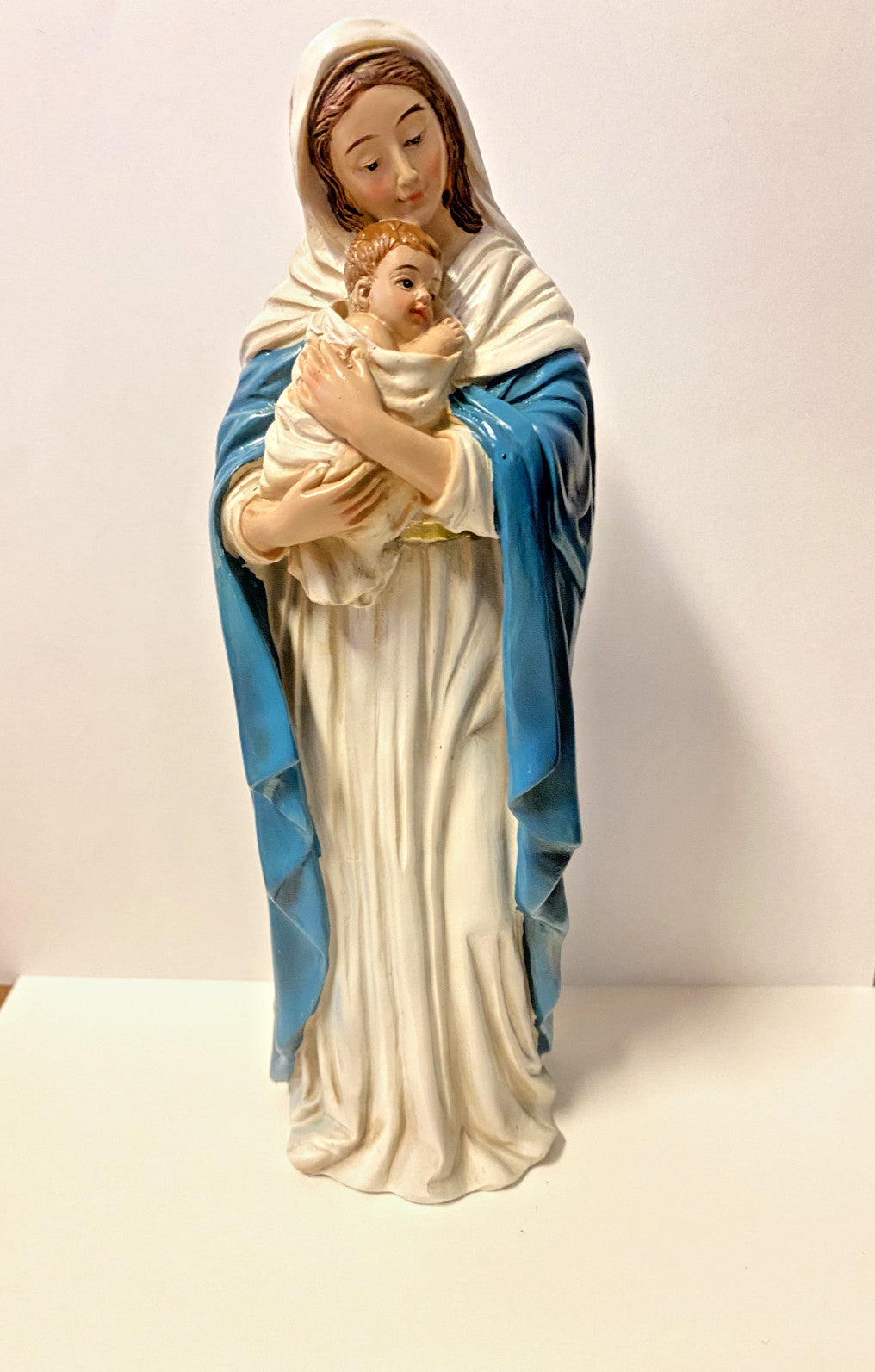 Blessed Mother Mary "My Spiritual Mother" 8-inch Christian statue by Bob and Penny Lord, depicting Mary with a serene expression.