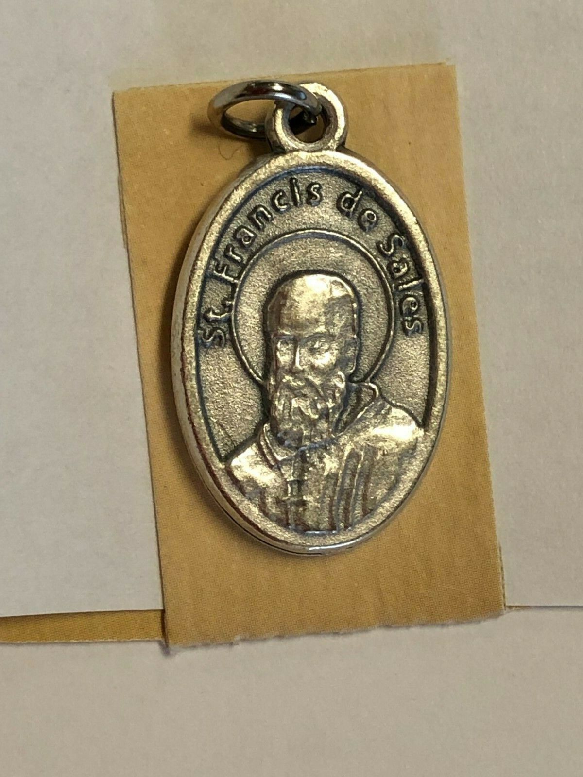 Saint  Francis de Sales Prayer Card + Medal, New - Bob and Penny Lord