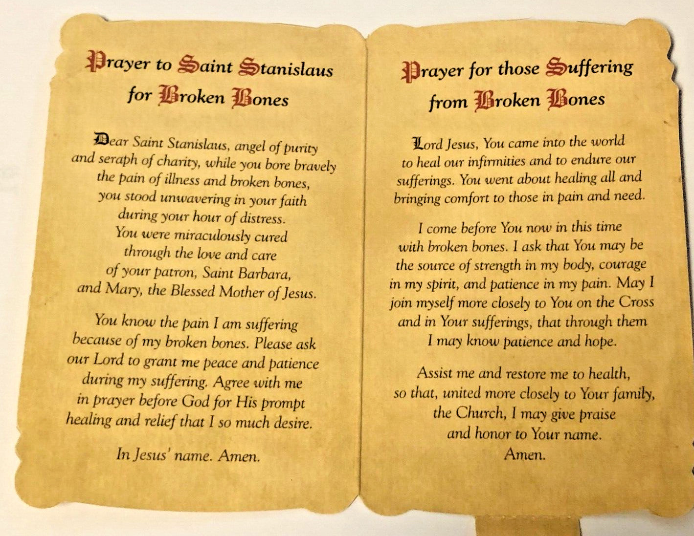 Saint Stanislaus Kostkas(Patron of Broken Bones) Prayer Card+Medal, New #PCM-028