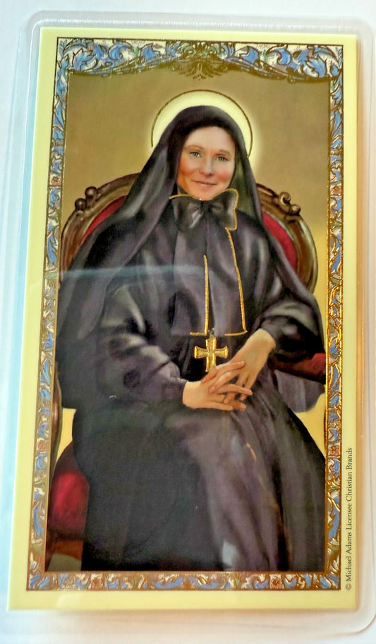 Saint Frances Mother Cabrini Laminated Prayer Card, New #PCL-63