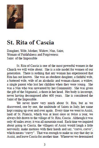 Saint Rita of Cascia Pamphlet/Minibook, by Bob and Penny Lord - Journeys of Faith