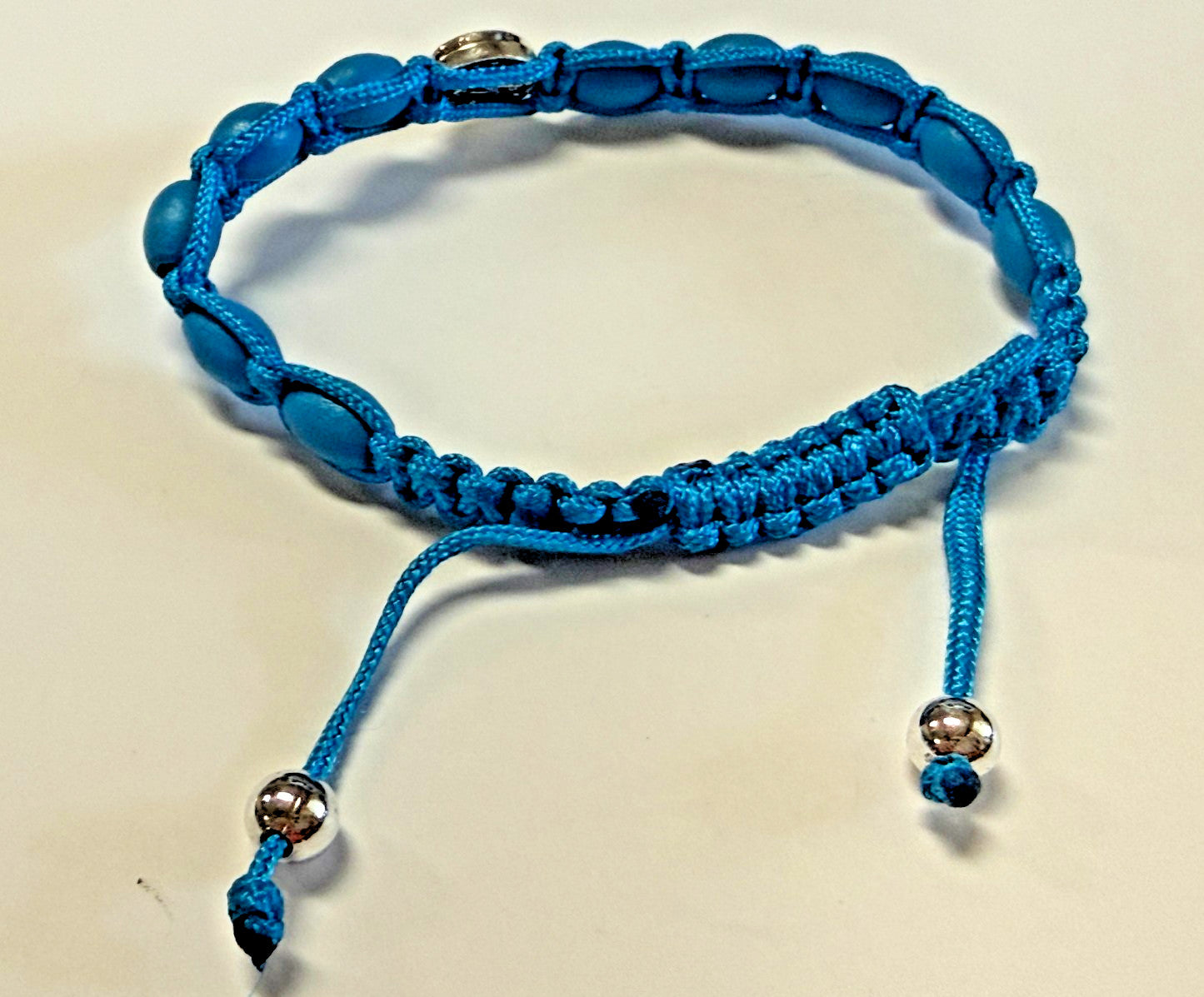 O L of the MIraculous Medal Aqua Blue Cord Bracelet,  New #Gftshp -142 - Journeys of Faith