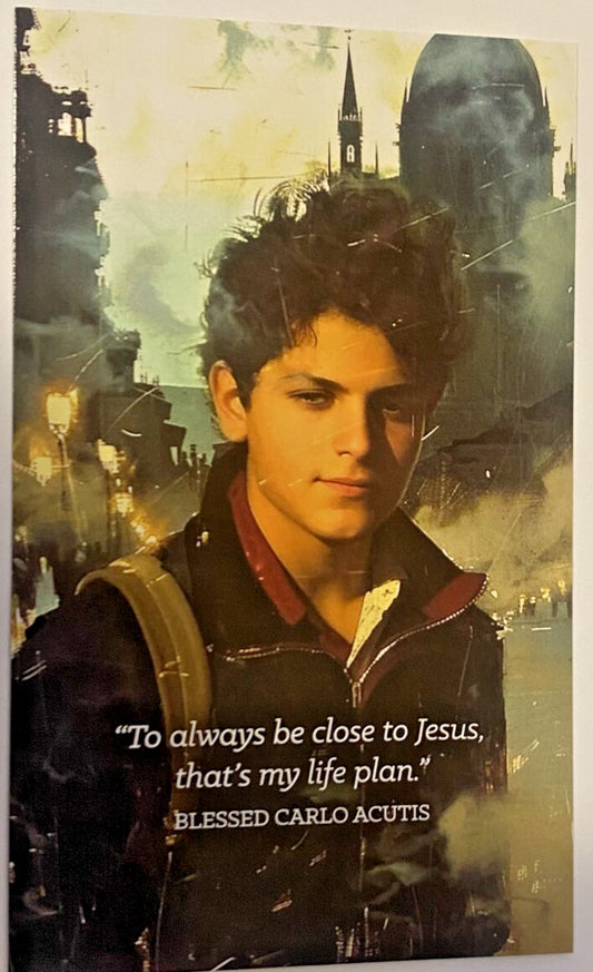 Blessed Carlo Acutis, (Apostle of the Eucharist) Prayer Card, New #PC-112 - Journeys of Faith