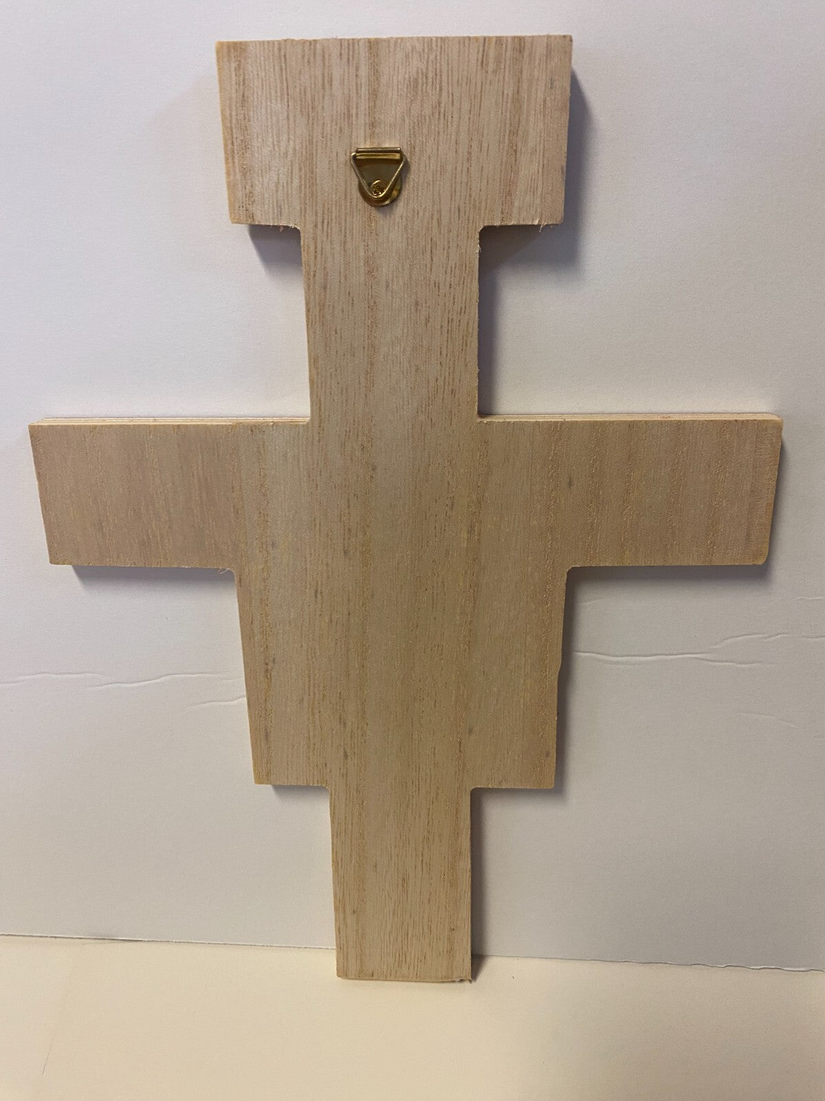 San Damiano wood crucifix, 10-foot tall Christian religious cross with detailed craftsmanship, from Journeys of Faith collectibles.