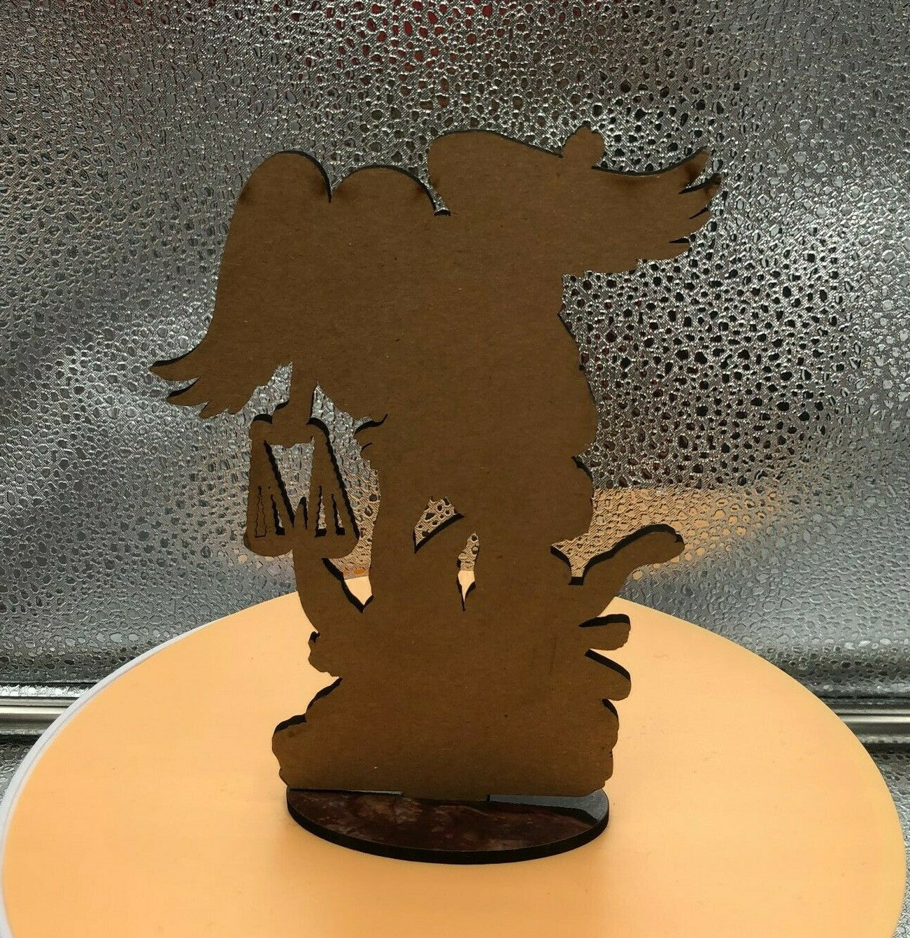 Saint Michael The Archangel 6" Laser Image on Thin Wood Statue, New #AB-033 - Journeys of Faith