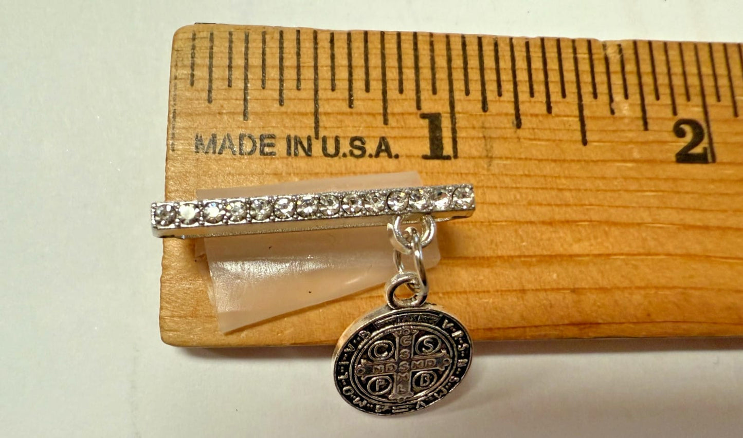 Saint Benedict Medal  Crystal Watch Charm,  New #GFTSHP-113 Journeys of Faith Collectibles:Religion & Spirituality:Christianity:Medals
