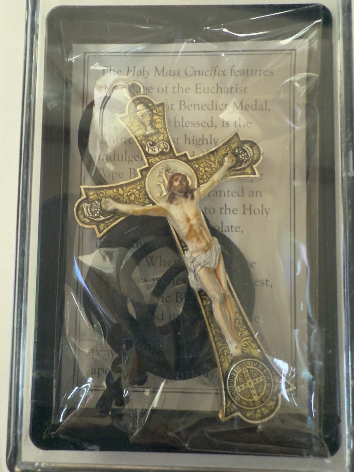 Holy Mass 3" Silver Crucifix Pendant,  New  #AB-294-R2 - Journeys of Faith