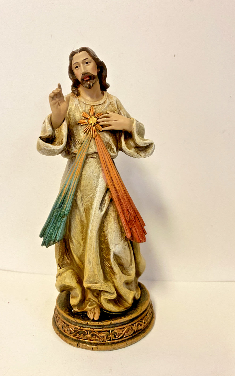 Divine Mercy 6.5-inch Christian statue by Bob and Penny Lord, depicting the sacred image with detailed religious craftsmanship.