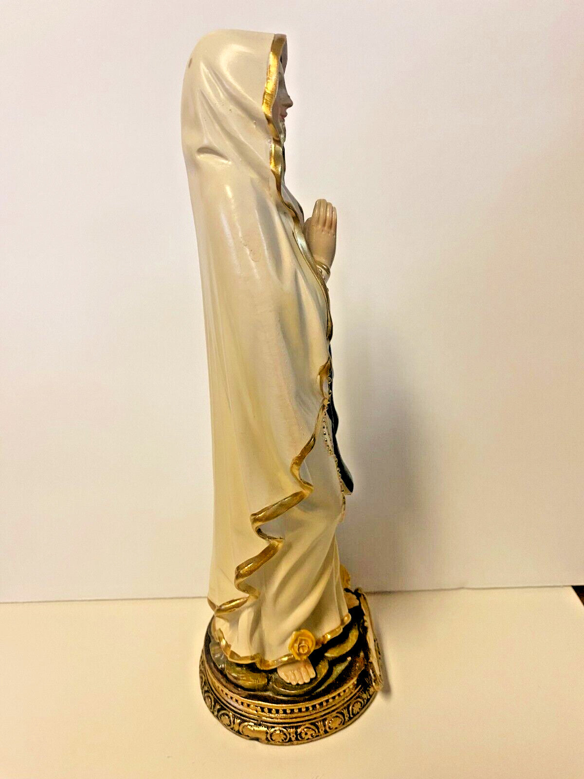 8-inch resin statue of Our Lady of Lourdes by Journeys of Faith, featuring detailed religious Christian figure for collectibles.