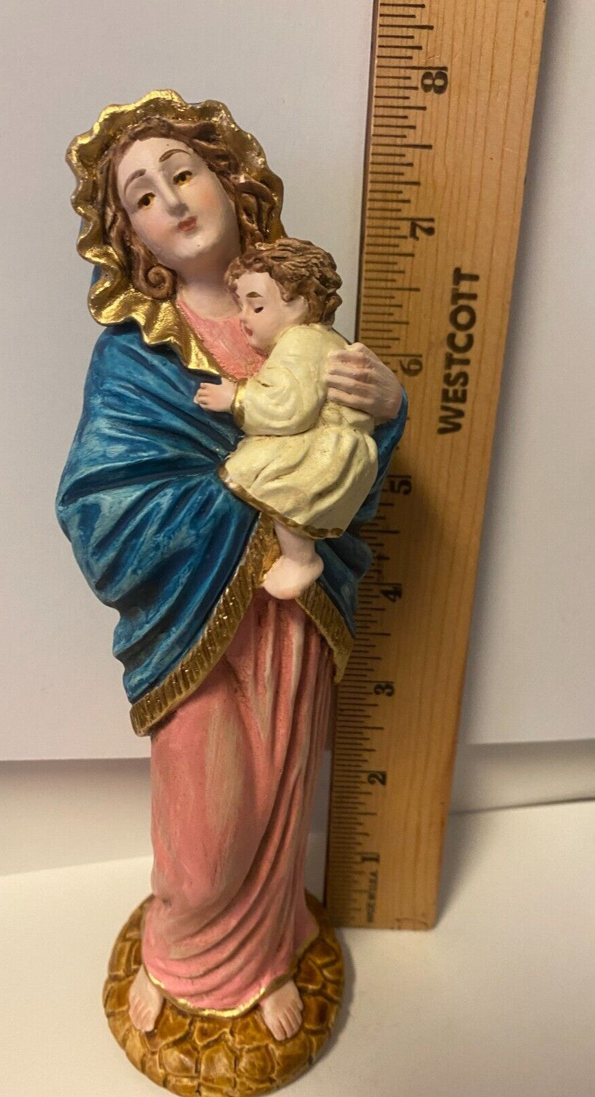 8-inch Bl Mother & Child Jesus statue by Bob and Penny Lord, religious collectible depicting Madonna of the Streets.
