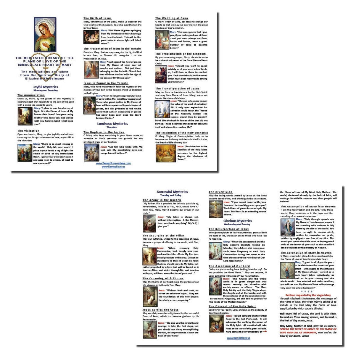 The Meditated Rosary of the Flame of Love of the Immaculate Heart of Mary,New - Journeys of Faith