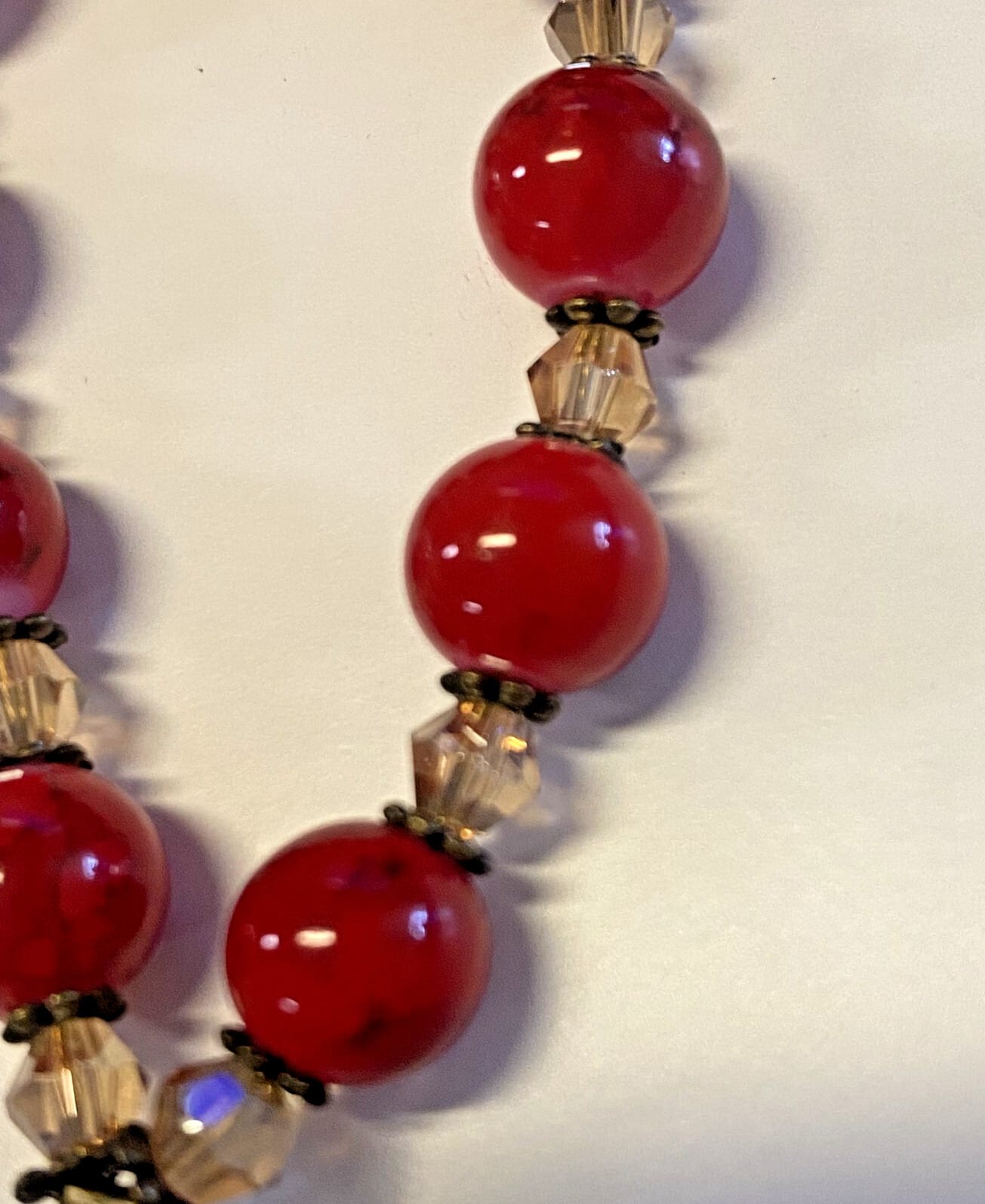 Red Marbled 1 Decade Rosary,  New, #AB-350-R2 Bob and Penny Lord Journeys of Faith Collectibles:Religion & Spirituality:Christianity:Other Christian Collectibles