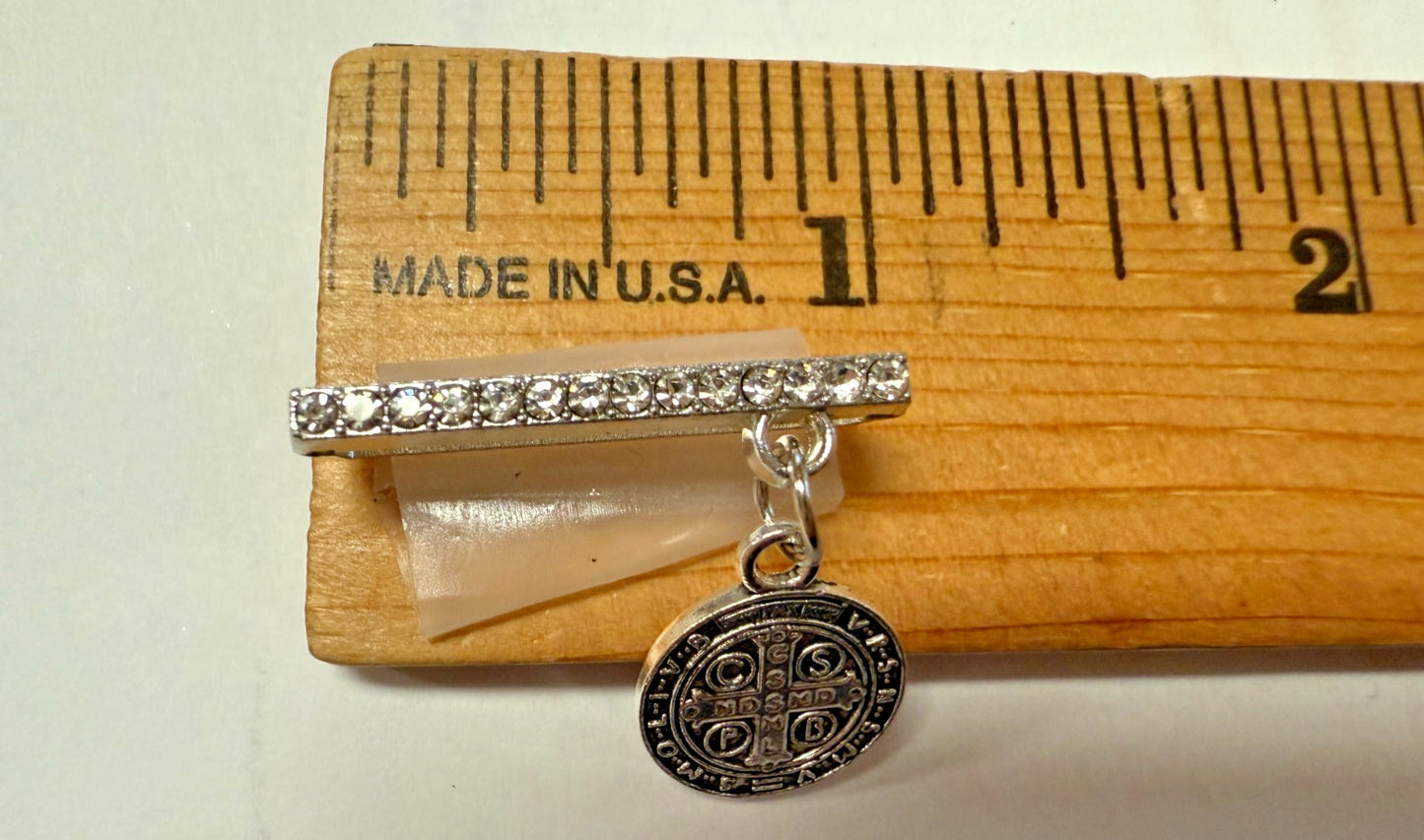 Saint Benedict Medal  Crystal Watch Charm,  New #GFTSHP-113 - Journeys of Faith