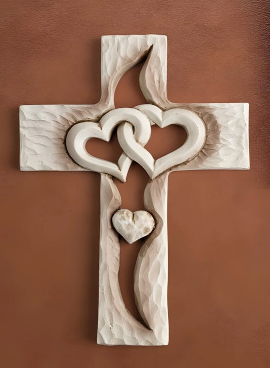 Interwoven Hearts Cross, 6.88", New #AB-322-R2 - Journeys of Faith