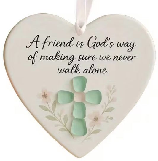 Heart Shape Friend Ornament, New #Gftshp-157 - Journeys of Faith
