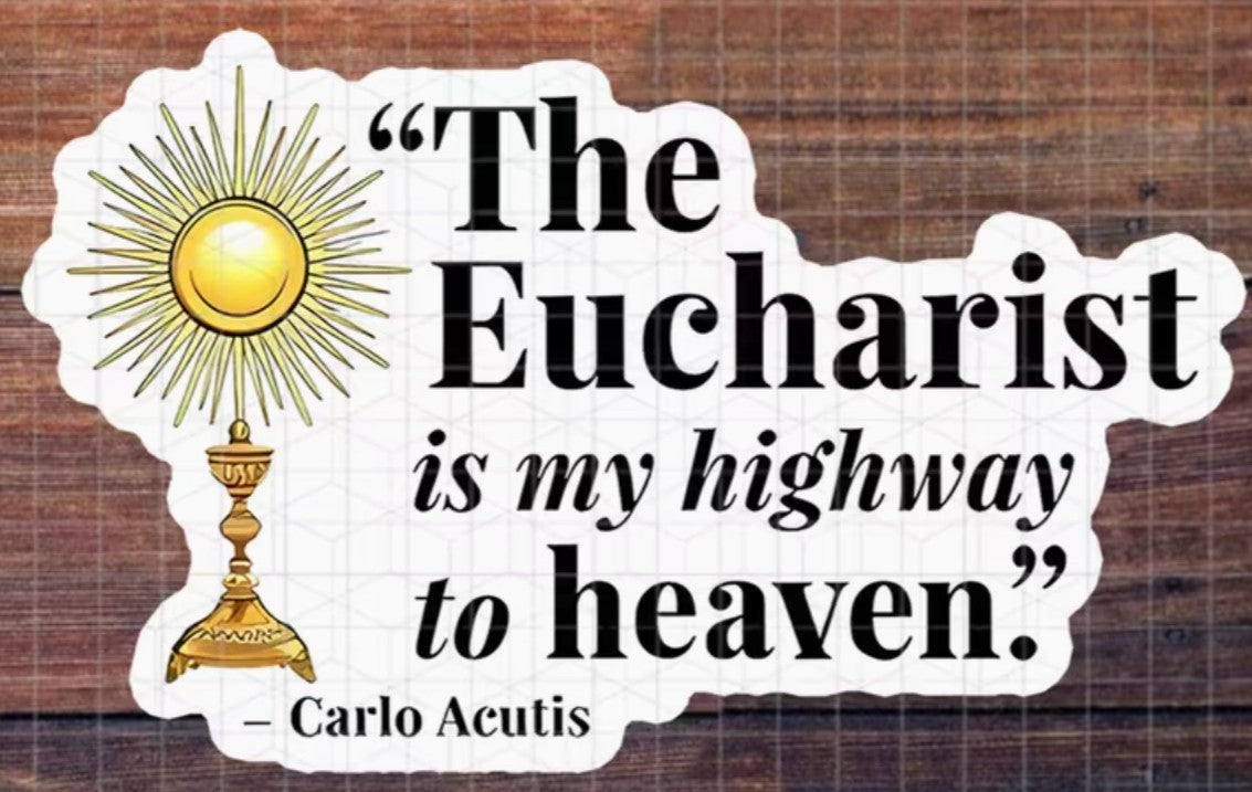 Blessed Carlo Acutis,(Apostle of the Eucharist) Eucharist Sticker,  New #PC-122