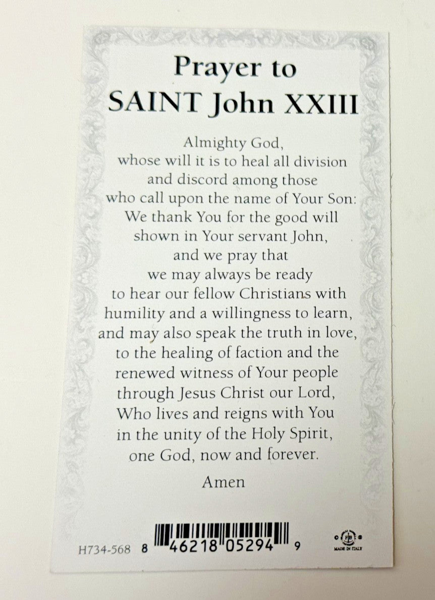 Pope Saint John XXIII 4" H Statue, Prayer Card + Bio, New #RM-57 - Journeys of Faith