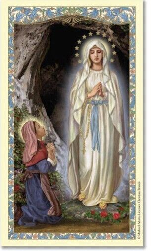 Saint Bernadette Laminated Prayer Card, New #PCL-27