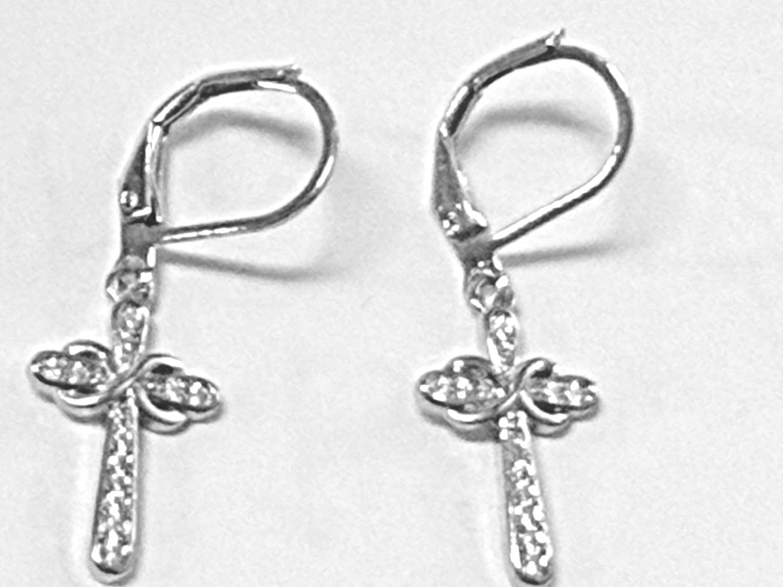 Cross 1.25"  .925 Sterling Silver Drop Earrings, New #Gftshp-86 - Journeys of Faith