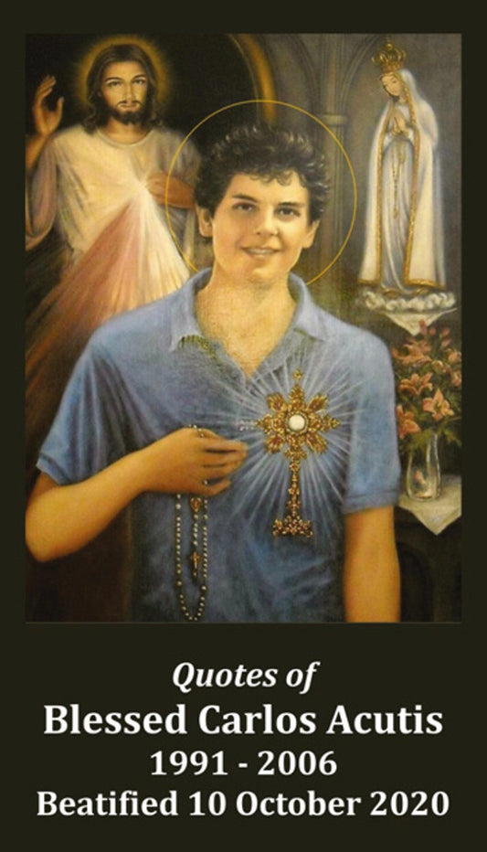 Blessed Carlo Acutis,Apostle of the Eucharist Quotes Card, New #PC-104 - Journeys of Faith