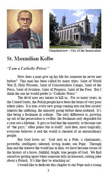Saint Maximilian Kolbe Minibook,by Bob and Penny Lord - Journeys of Faith