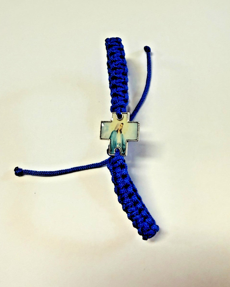 Our Lady of Grace Royal Blue Cord Bracelet, New #Gftshp-140 - Journeys of Faith