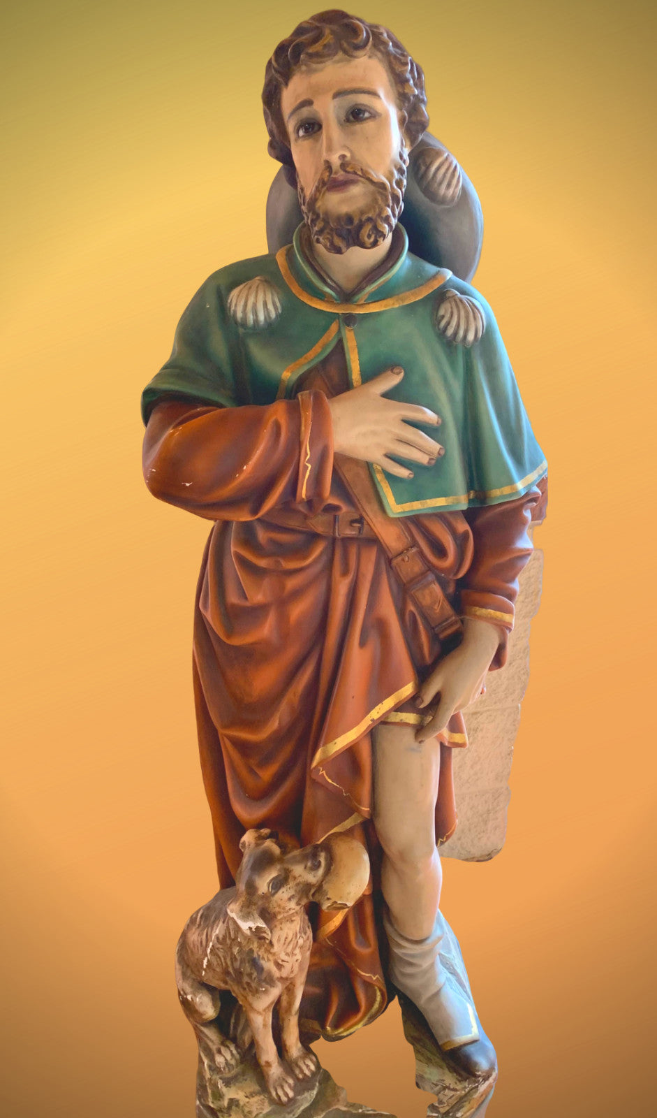 Saint Roch prayer card from Bob and Penny Lord, featuring religious imagery of the patron of plagues, used for devotion and prayer.