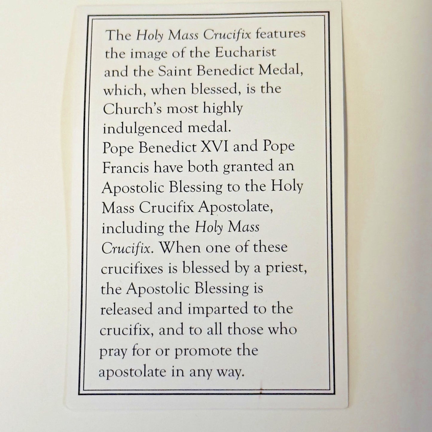 Holy Mass 3" Silver Crucifix Pendant,  New  #AB-092 - Journeys of Faith